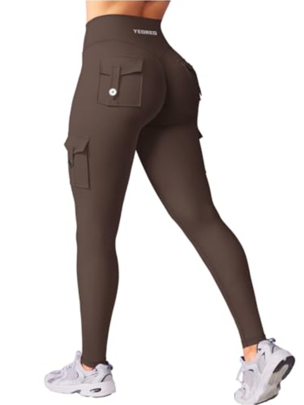 Women's Cargo Leggings High Rise Scrunch Butt Lifting Yoga Pants with Pockets
